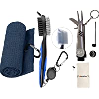 SILENTCARE Accesorios de golf- marcador multifuncional para pelotas de golf- cepillo para palos de golf y kit de toalla…